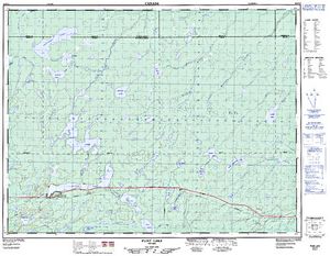 NTS 50k map for Bicknell Lake, Ontario