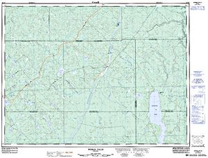 NTS 50k map for Saganash Lake, Ontario