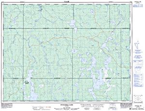 NTS 50k map for Rufus Lake, Ontario