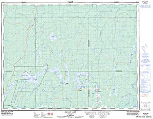NTS 50k map for Fushimi Lake, Ontario