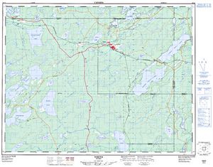 NTS 50k map for Lower Twin Lake, Ontario