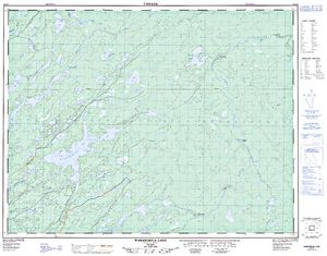 NTS 50k map for Wababimiga Lake, Ontario