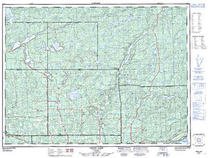 NTS 50k map for Hazelwood Lake, Ontario