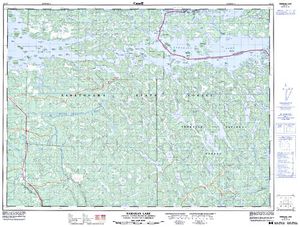 NTS 50k map for Rainy Lake, Ontario