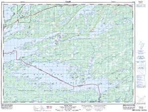 NTS 50k map for Rainy Lake, Ontario