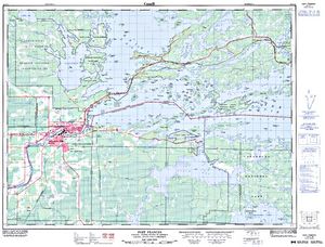 NTS 50k map for Rainy Lake, Ontario