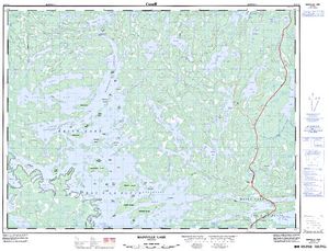 NTS 50k map for Rainy Lake, Ontario