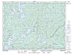 NTS 50k map for Rainy Lake, Ontario