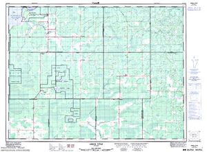 NTS 50k map for Lake of the Woods, Manitoba