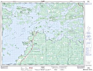 NTS 50k map for Lake of the Woods, Manitoba