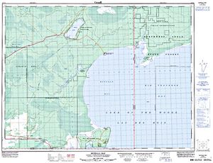 NTS 50k map for Lake of the Woods, Manitoba