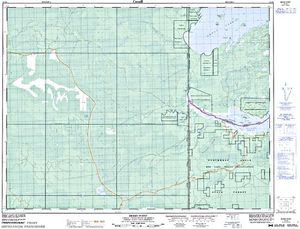 NTS 50k map for Lake of the Woods, Manitoba