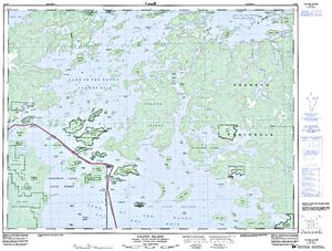 NTS 50k map for Lake of the Woods, Manitoba