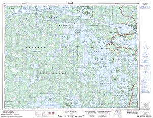 NTS 50k map for Lake of the Woods, Manitoba