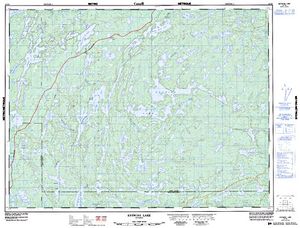 NTS 50k map for Sakwite Lake, Ontario