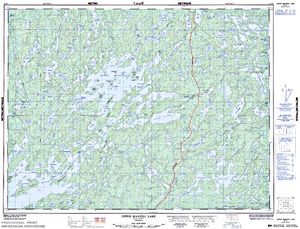 NTS 50k map for Peak Lake, Ontario