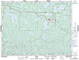 NTS 50k map for Wabigoon River, Ontario