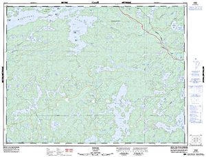 NTS 50k map for Minnitaki Lake, Ontario