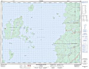 NTS 50k map for Lake Nipigon, Ontario