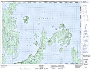 NTS 50k map for Lake Nipigon, Ontario