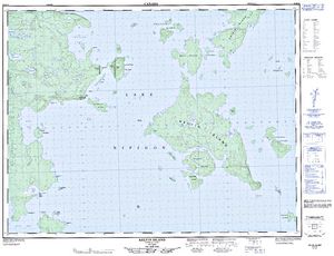 NTS 50k map for Lake Nipigon, Ontario
