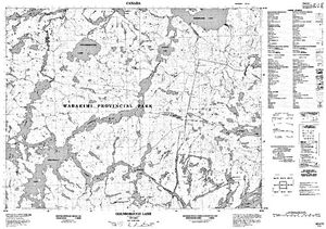 NTS 50k map for Caribou River, Ontario