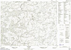NTS 50k map for Wabigoon River, Ontario