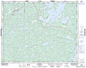 NTS 50k map for Gullrock Lake, Ontario