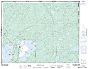 NTS 50k map for Flundra Lake, Ontario