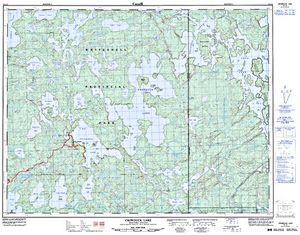 NTS 50k map for Malloy Lake, Manitoba