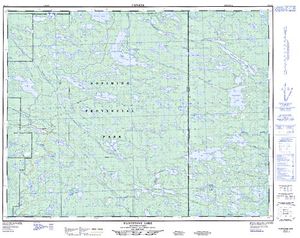 NTS 50k map for Tulabi Lake, Manitoba