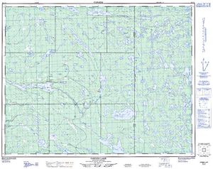 NTS 50k map for Wallace Lake, Manitoba