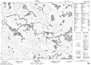 NTS 50k map for O'Kelly Lake, Manitoba