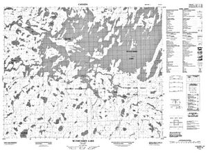 NTS 50k map for Wunnummin Lake, Ontario