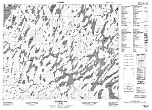 NTS 50k map for Wunnummin Lake, Ontario