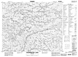 NTS 50k map for Meandrine Lake, Manitoba