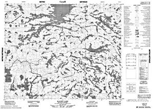 NTS 50k map for Meandrine Lake, Manitoba
