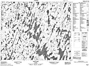 NTS 50k map for Wunnummin Lake, Ontario