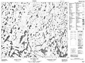 NTS 50k map for Wunnummin Lake, Ontario