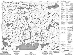 NTS 50k map for Bolton River, Manitoba