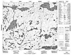 NTS 50k map for Bolton River, Manitoba