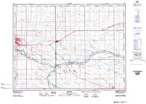 NTS 50k map for Souris River, Saskatchewan