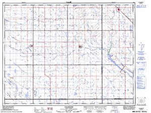 NTS 50k map for Souris River, Saskatchewan
