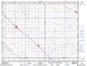 NTS 50k map for Souris River, Saskatchewan