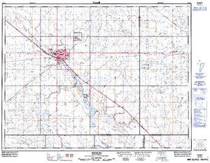 NTS 50k map for Souris River, Saskatchewan