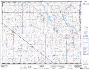NTS 50k map for Moose Mountain Lake, Saskatchewan