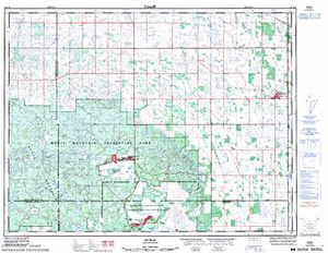 NTS 50k map for Whitetail Lake, Saskatchewan