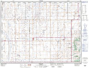 NTS 50k map for Souris River, Saskatchewan