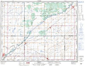 NTS 50k map for Souris River, Saskatchewan
