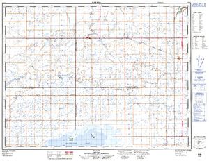 NTS 50k map for Elgin Reservoir, Manitoba